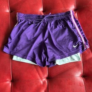 Nike Shorts With Spandex Purple